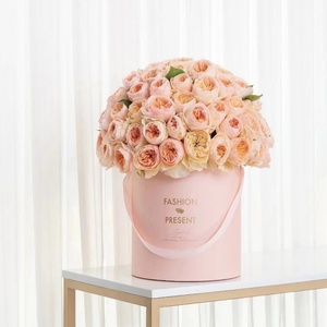 Wholesale 3pc Handheld Flower Bucket Rose Arrangement Bucket Valentine's Day Decoration Packaging <b>Box</b> Round Empty <b>Box</b> - Product Image 2