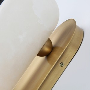 Nordic-style <b>LED</b> bedside wall lamp featuring luxury marble—ideal for home decor in bedrooms, living <b>rooms</b> hotel feature walls - Product Image 5