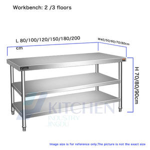 طاولة مطبخ من الفولاذ المقاوم للصدأ من الدرجة التجارية سهلة التنظيف مثالية لمطابخ تقديم الطعام المزدحمة ، منضدة العمل - Product Image 5