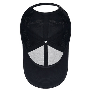 Black Mesh <b>Baseball</b> <b>Cap</b> Adjustable Sun Protection Outdoor Sports Hat Men's Breathable Waterproof Hat - Product Image 4