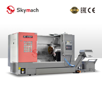 Tour CNC à lit incliné BR570DY à haute rigidité avec conception intégrée pour la fabrication de composants d'arbres et de disques de précision exigeants