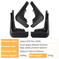Pour Chery JETOUR X70 PLUS 2025 – Bavettes de protection avant et arrière en plastique PP d'origine, garde-boue anti-éclaboussures