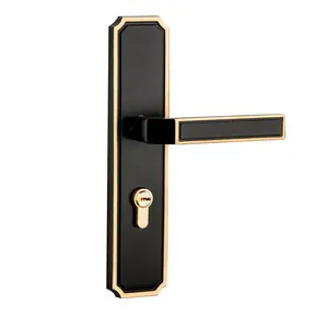 Stili classici moderni maniglie a leva Push Pull in ottone massiccio morizzato per porte in legno di vendita calda personalizzate