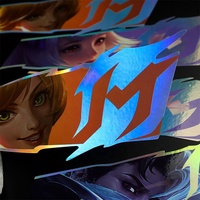 Autocollant en vinyle personnalisé, autocollant holographique pour ordinateur portable, imperméable, pour les fans d'anime
