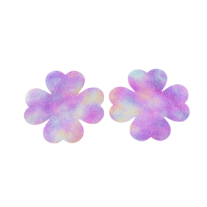 Copricapezzoli Adesivi Traspiranti a Quadrifoglio, Monouso, Stili Olografici Pelle di Serpente e a Rete - Product Image 2