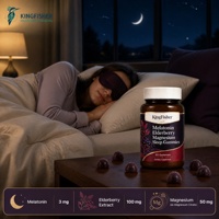 Gommes à mâcher végétariennes à faible teneur en sucre pour le sommeil, à la mélatonine, à l'extrait de sureau et au citrate de magnésium 3 mg, 60 unités