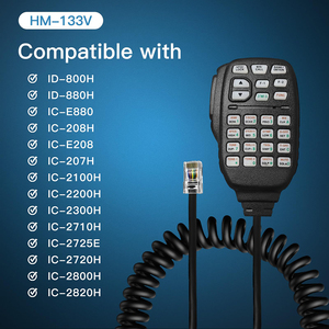 Micrófono de Mano Remoto DTMF HM-133V de 8 Pines para ID-800H ID-880H IC-2200H IC-2300H IC-2720H IC-2800H IC-208H IC-V8000 IC-E208 IC-E880 - Product Image 4