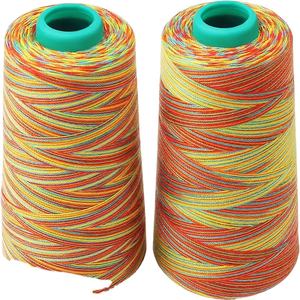 Fil à coudre en polyester mercerisé à haute ténacité Rainbow 40S/2 3000 yards 100% polyester pour le tricot à la main, le point de croix, la broderie - Product Image 4