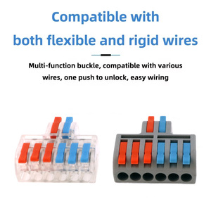 Connecteur de raccordement rapide à levier 222 pour applications électriques, avec contact en cuivre efficace et sécurisé et boîtier PC/Nylon - Product Image 2