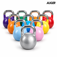 Ensemble de kettlebells de compétition en acier de qualité commerciale pour l'entraînement de force (codées par couleur, support OEM)