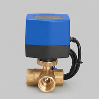 Vanne à flotteur électrique motorisée Winvall pour système CVC, 24V 12V 3VDC, commande marche/arrêt, vanne à boisseau sphérique IP54 en laiton à 3 voies