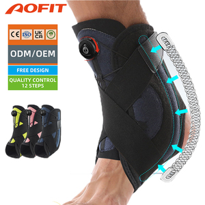 Attelle de <span class=keywords><strong>cheville</strong></span> Aofit réglable avec bouton de compression, stabilisateur pour entorses, récupération des blessures, orthopédique, avec barres à ressort plantaires - Product Image 1