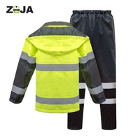 ZUJA sécurité réfléchissante haute visibilité congélateur vêtements congélateur imperméable veste usine trafic imperméable vêtements de pluie imperméable pluie