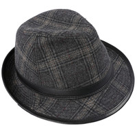 Cappello da derby formale da uomo in feltro di lana alla moda con cappello a bombetta con fascia arrotolata cappelli fedora