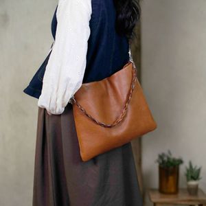 Bolso Tote de Cuero Vacuno de Primera Calidad, Color Café, con Cierre Magnético, para Uso Diario, Bolso de Hombro de Gran Capacidad para Mujer - Product Image 4