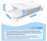 Oreiller de soutien en mousse à mémoire de forme ergonomique pour les dormeurs du ventre latéral taie d'oreiller confortable pour le soutien des épaules cervicales