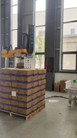 Robot de palettisation automatique pour l'empilage de cartons et de boîtes en carton, machine de palettisation avec convoyeur à rouleaux pour entrepôt et usine