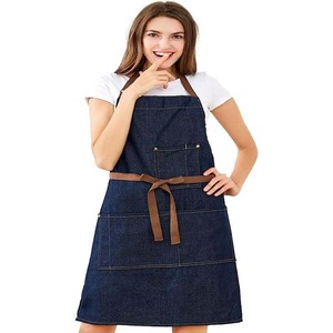 Tabliers en jean personnalisés pour baristas et pâtissiers, tabliers à suspendre au cou et à la taille, vêtements <span class=keywords><strong>de</strong></span> <span class=keywords><strong>travail</strong></span> pour chefs <span class=keywords><strong>de</strong></span> restauration, boulangeries et pâtisseries - Product Image 3