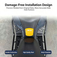 Nouvel ensemble de barres de protection et repose-pieds pour moto PCX160 2025 en alliage d'aluminium, anti-collision, noir mat, fixation directe par boulons, résistant aux chocs