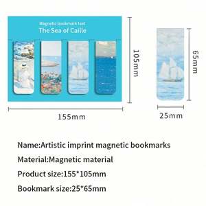 Promotional Gifts Starry Sky Oil Painting <b>Bookmark</b> Magnetic <b>Bookmark</b> Double-sided Paper Book Page Clip <b>Bookmark</b> - Product Image 4