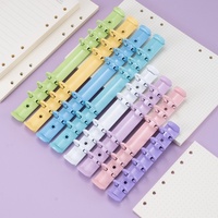 Mécanisme de reliure à anneaux A8 Mini 3 anneaux, couleurs macaron jaune, rose, blanc, mécanisme de reliure en métal, anneaux de reliure A6 A5 A7 6 anneaux, clip pour feuilles mobiles