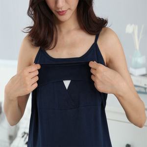 All'ingrosso abbigliamento da notte di maternità Set camicia da notte di allattamento per donne incinte <span class=keywords><strong>pigiama</strong></span> di <span class=keywords><strong>gravidanza</strong></span> 3 pz/set - Product Image 3