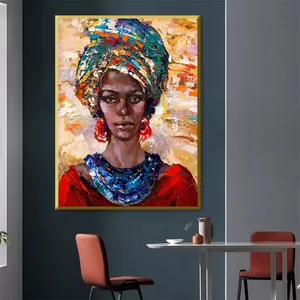 Female Canvas Print On Painting Art For Living Room Hot Sale Woman Oil Painting Picture Wall Poster Modern Style Woman