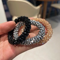 Coletero de Pelo Elegante y Sencillo, con Cristales, Brillante, Elástico, para Niñas y Mujeres, Gran Venta