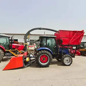 Ensileuse d'ensilage à un rang moissonneuse-batteuse de fourrage verte déchiqueteuse de tiges de coton découpeuse avec bac de stockage