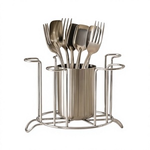 <b>Utensil</b> <b>Holder</b> Cylindrical Standing <b>Kitchen</b> Storage Rack Modern Single Tier Tableware Organizer - Product Image 6