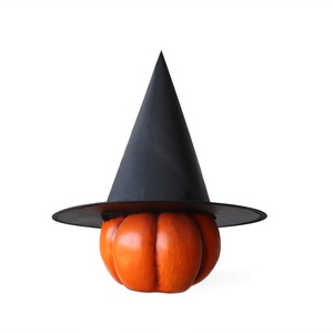 Chapeau de Sorcier d'Halloween pour Enfants et Adultes, Chapeau de Magicien Noir Pointu en Tissu Oxford, Chapeau de Sorcière pour Bal Masqué et Fête Déguisée - Product Image 6