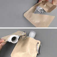 Pochette debout en papier kraft réutilisable écologique Simaier pour emballage en plastique PET à fermeture éclair pour shampooing masque facial