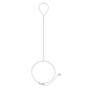 Dylam Diseño Clásico Plata S925 Rodio Chapado en Oro de 18K Circonita 5A Colgante de Cola de Cadena Cadena de Cable Plana Pulseras de Cadena para Dedo - Product Image 1