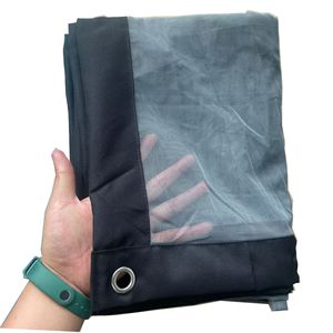 Écran de <span class=keywords><strong>projection</strong></span> <span class=keywords><strong>gris</strong></span> holographique en maille 16:9 avec bords en gaze pour spectacles sur scène, style œillets et tissu en fibre, taille optionnelle - Product Image 5