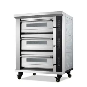 Boite de cuisson à double puissance industrielle en acier inoxydable, avec Tunnel au gaz, électrique, fortre de cuisine, four à 32 plateaux