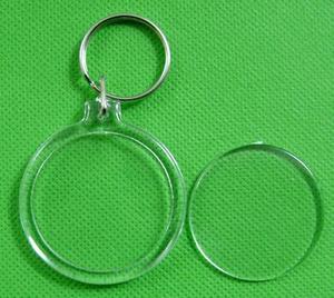 Porte-clés cadre photo DIY en acrylique transparent, porte-clés vierge - Product Image 2