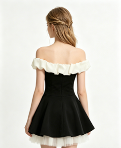 Robe courte contrastée pour <span class=keywords><strong>femme</strong></span>, taille ajustée, <span class=keywords><strong>jupe</strong></span> tutu de ballet, imprimé numérique, Spandex/Nylon, pour spectacle de danse - Product Image 2