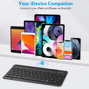 Custom Spanish Keyboard Teclados Inalambricos Colorful Backlit Bluetooth Wireless Keyboard - Product Image 4