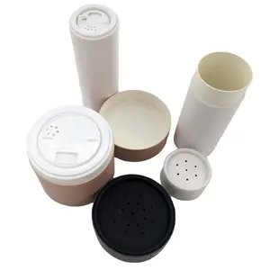 Biodegradable Cardboard Container Jars Loose Powder Dry Hair Shampoo Powder Paper Tube Packaging With Sifters Shaker