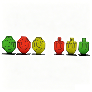 Cible octogonale portable colorée en acier inoxydable, ensemble de 3 couleurs, accessoire d'entraînement tactique pour clubs de tir en extérieur - Product Image 4