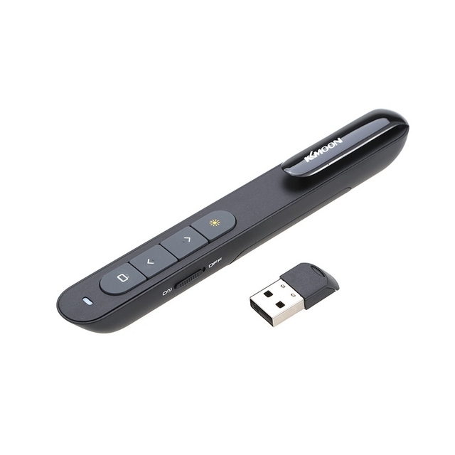 KKmoon 2.4GHz Wireless PowerPoint Clicker Remote Controller Flip Pen Pointer Handheld PPT