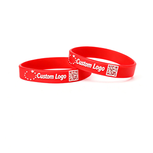 Tùy chỉnh mã QR dập nổi tên Vòng đeo tay cao su cho an ninh và kiểm soát truy cập Silicone dây đeo cổ tay - Product Image 4