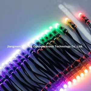 Guirlande lumineuse LED extérieure à pixels pleine couleur WS2811-12V IP67 étanche avec fil noir et remplissage de colle pour arbres de Noël et enseignes publicitaires - Product Image 2