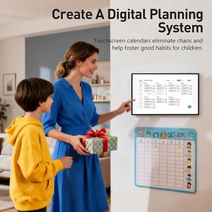 Calendário <span class=keywords><strong>Digital</strong></span> de 10,1 Polegadas - Calendário Eletrônico com Tela Sensível ao Toque Full HD IPS, Planejador Familiar, Quadro de Tarefas para Agendas Familiares - Product Image 5