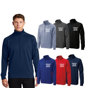 Custom 96% Polyester 4% Spandex Elastic Lightweight Sport Golf Mockneck Sweatshirt Stand Collar 1/4 <b>Quarter</b> <b>Zip</b> Pullover - Product Image 1