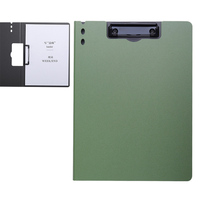 Portapapeles Plegable de Plástico con Carpeta, Tamaño Carta A4, con Tapa y Giro de 360 Grados