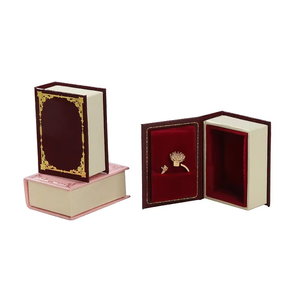 Premium Compact <b>Book</b> Shaped Jewelry Packaging Set With Velvet Inner For Wholesale Distribution And Professional Jewelry <b>Display</b> - Product Image 1