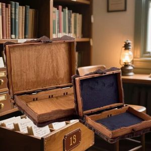Nuevo juego de regalo de libro mágico de madera DIY superventas con patrones de dragón en caja de artesanías de madera - Product Image 5