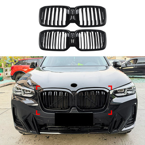 ชุดแต่งกระจังหน้า BMW X3 X4 G01 G02 LCI ปี 2022 2024 แบบเส้นเดี่ยว/เส้นคู่  วัสดุ ABS พลาสติก สำหรับเปลี่ยน/อัพเกรดกันชนหน้า - Product Image 1
