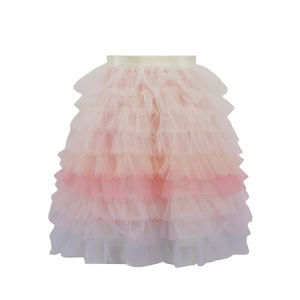 <span class=keywords><strong>Jupe</strong></span> <span class=keywords><strong>tutu</strong></span> <span class=keywords><strong>bouffante</strong></span> en mousseline arc-en-ciel pour filles anniversaire princesse danse décontractée volants taille décorée pour les enfants de 2 à 14 ans - Product Image 2